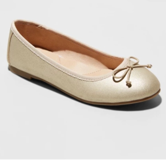 Cat & Jack Other - Girls' Stacy Ballet Flats - Cat&Jack Gold Sz 4